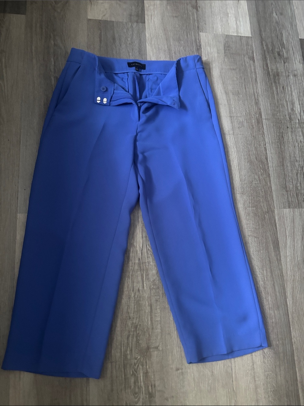 Talbots Cropped Dress Pants in Royal Blue
